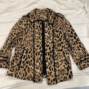 WHBM leopard swing jacket